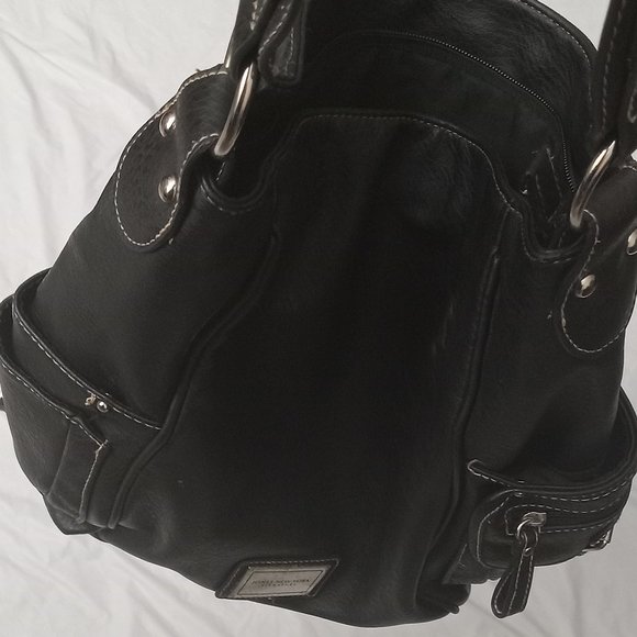 Jones New York Signature Natural Genuine Leader Shoulder Bag Black with Pockets… - Picture 2 of 8